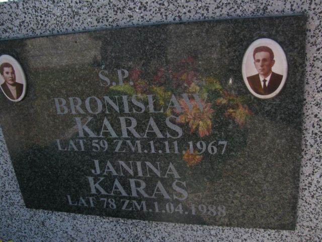 Janina Karaś 1910 Jasieniec - Grobonet - Wyszukiwarka osób pochowanych