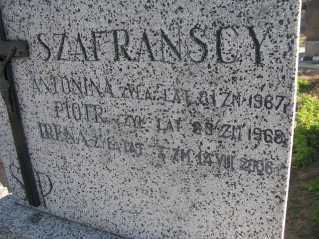 Piotr Szafrański Jasieniec - Grobonet - Wyszukiwarka osób pochowanych