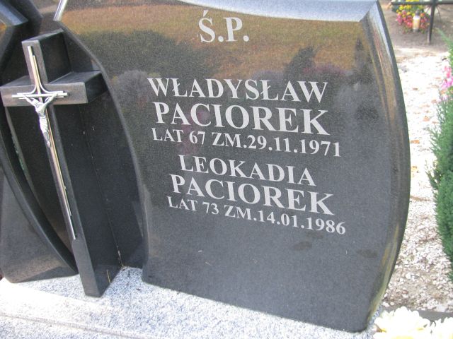 Leokadia Paciorek 1912 Jasieniec - Grobonet - Wyszukiwarka osób pochowanych