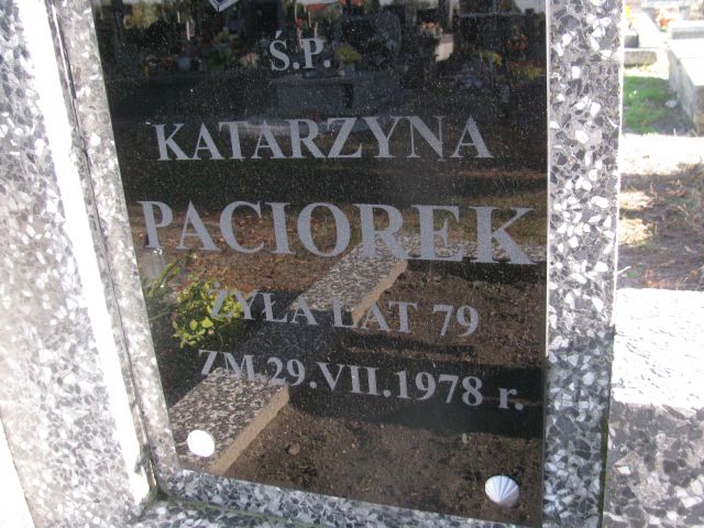 Katarzyna Paciorek 1899 Jasieniec - Grobonet - Wyszukiwarka osób pochowanych