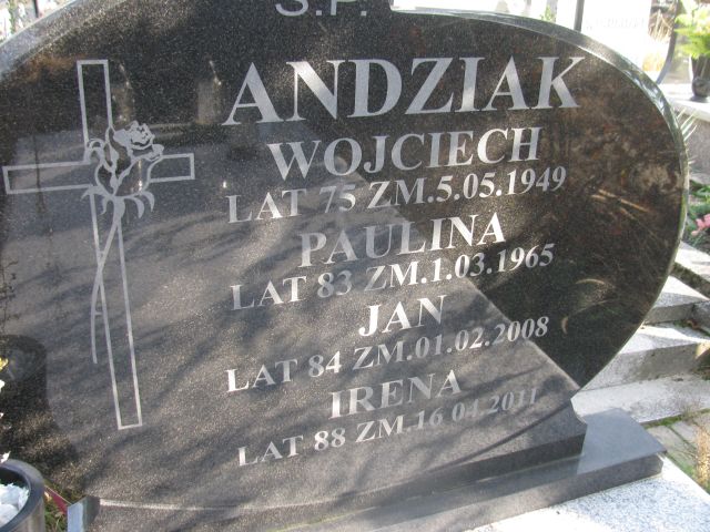 Jan Andziak 1924 Jasieniec - Grobonet - Wyszukiwarka osób pochowanych