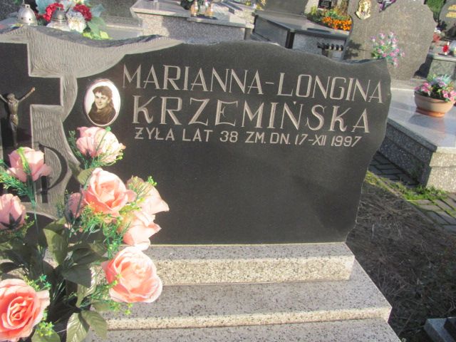 MARIANNA LONGINA Krzemińska 1959 Jasieniec - Grobonet - Wyszukiwarka osób pochowanych
