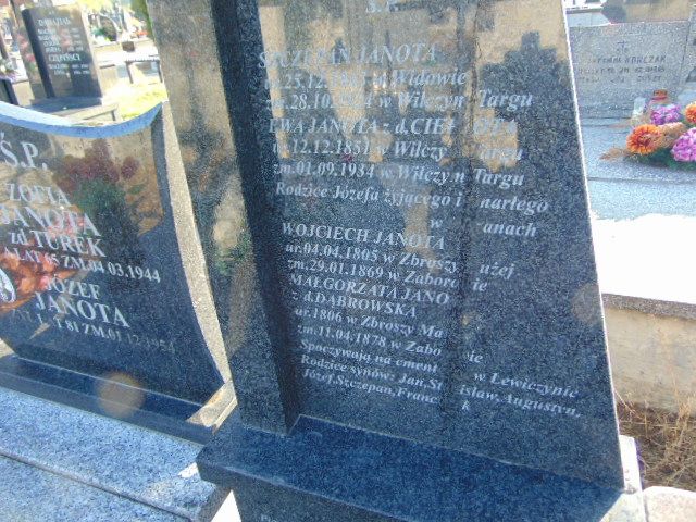 Wojciech Janota 1805 Jasieniec - Grobonet - Wyszukiwarka osób pochowanych