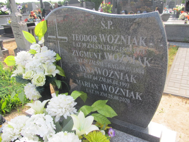 Anna Woźniak 1929 Jasieniec - Grobonet - Wyszukiwarka osób pochowanych