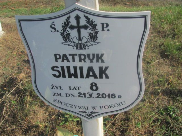 Patryk Siwiak 2008 Jasieniec - Grobonet - Wyszukiwarka osób pochowanych