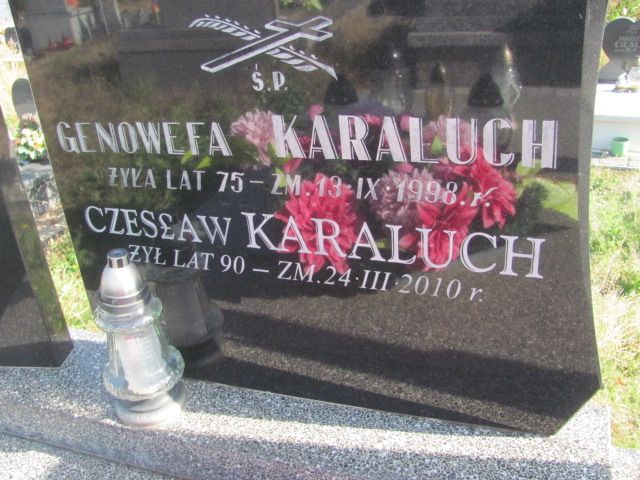 Czesław Karaluch 1920 Jasieniec - Grobonet - Wyszukiwarka osób pochowanych